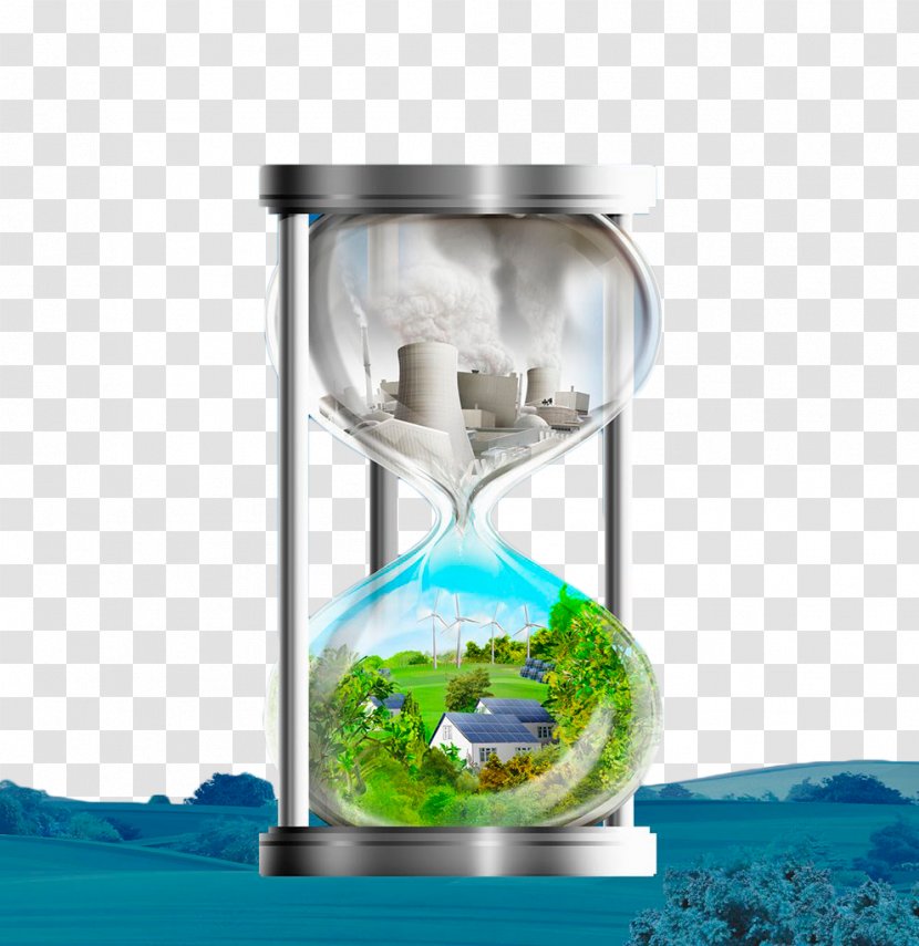 France Fossil Fuel Power Station Renewable Energy Illustration - Pollution - Creative Use Hourglass Transparent PNG