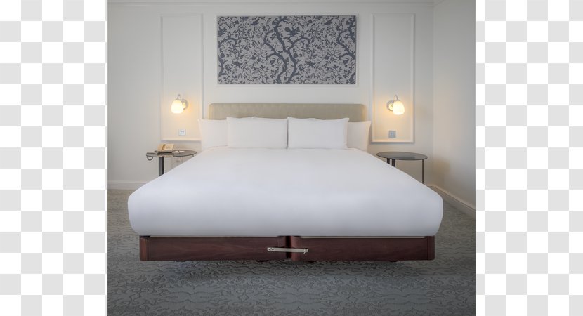 Bed Frame Mattress Pads Box-spring Bedroom - Property - Hilton Hotels Resorts Transparent PNG