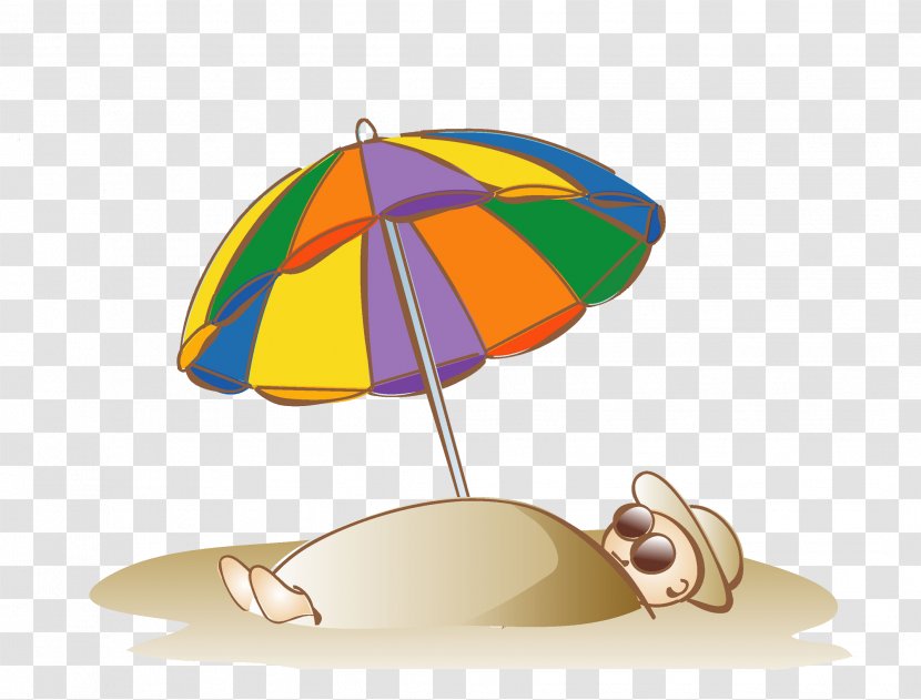 Sandy Beach Umbrella - Sand - People Under The Transparent PNG