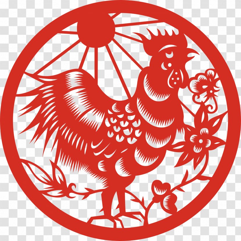 Rooster Chinese New Year Zodiac Tiger Calendar - Tree - Chicken Transparent PNG