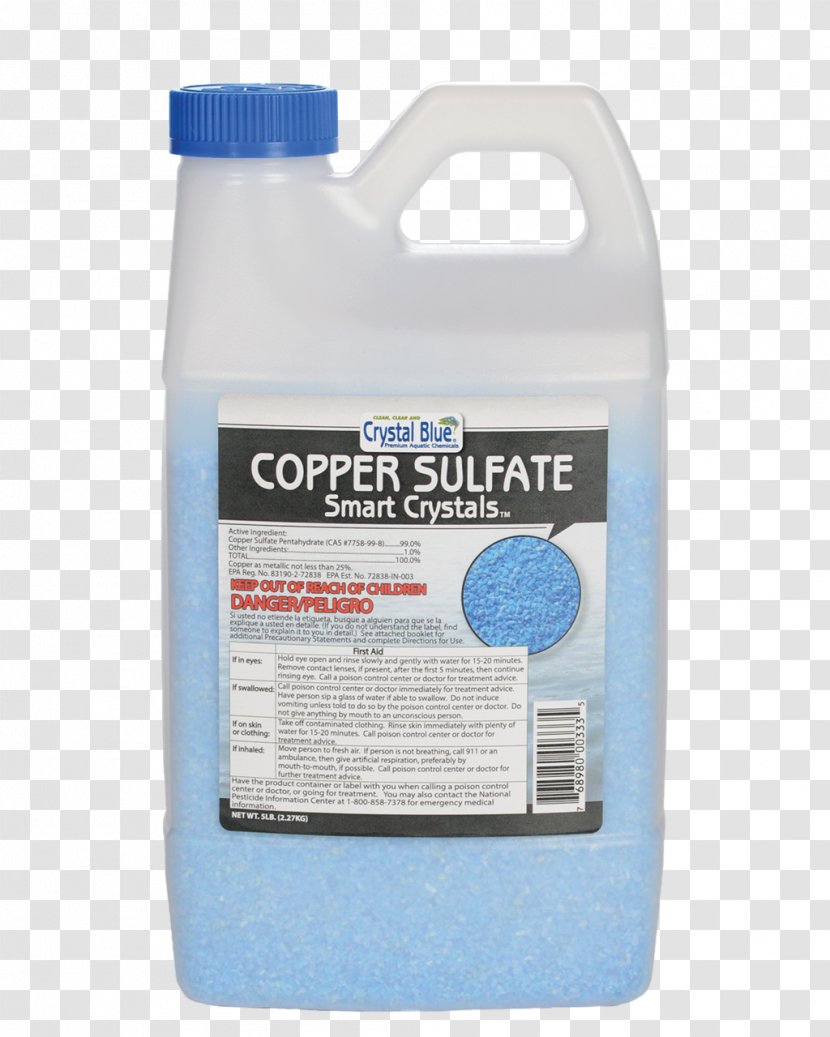 Copper(II) Sulfate Pentahydrate Algaecide - Denial Transparent PNG
