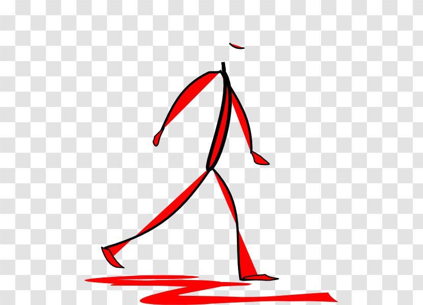 Stick Figure Art Clip - Red - Animation Transparent PNG