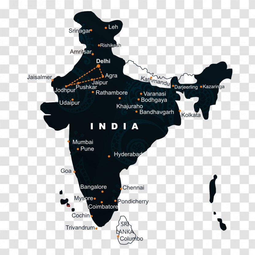 States And Territories Of India Royalty-free - Drawing Transparent PNG