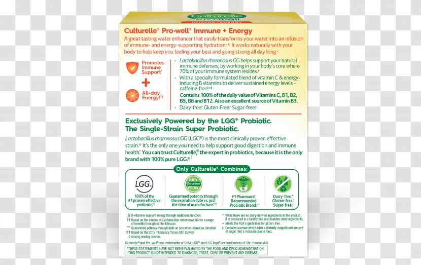 Culturelle Pro-Well 3-in-1 Capsules Probiotic Dietary Supplement Immune System Health - Immunity - South Korean Water Transparent PNG