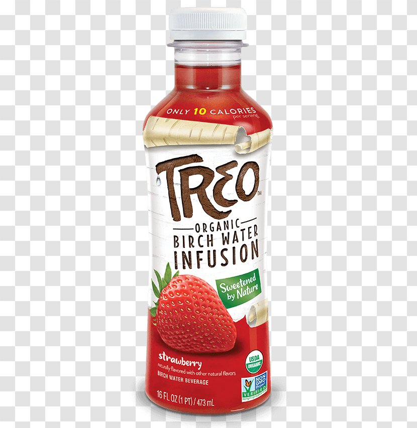 Birch Sap Juice Drink Organic Food Iced Tea - Strawberry Transparent PNG