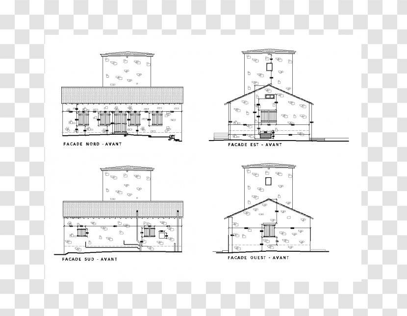 Technical Drawing Computer-aided Design House AutoCAD Architecture - Diagram - French Tower Transparent PNG