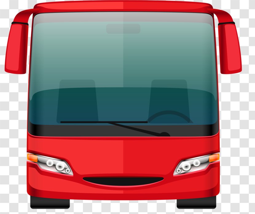 School Bus Taxi Clip Art - Red Transparent PNG