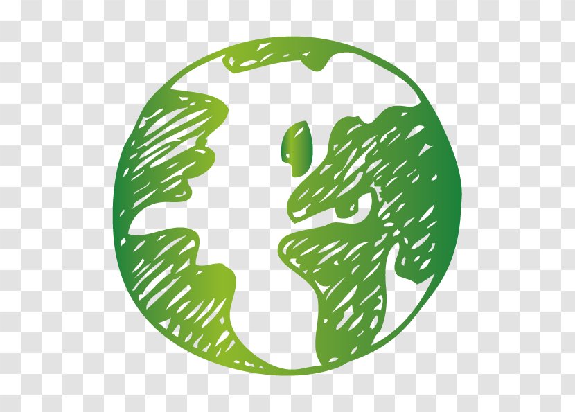 Earth Euclidean Vector Illustration - Heart - Green Transparent PNG