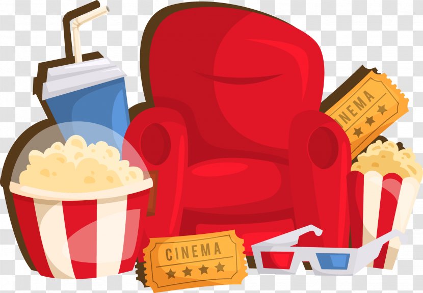Movie Theater Film Cinema Vector Graphics Illustration - Cuisine Transparent PNG