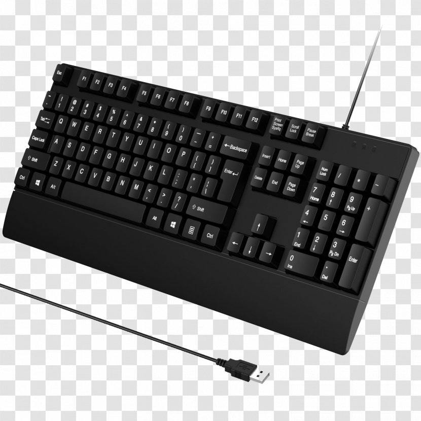Computer Keyboard Laptop Mouse USB Gaming Keypad - Space Bar - Cable Washing Transparent PNG