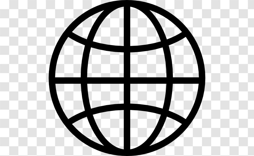 Globe Earth Pictogram Symbol - Line Art Transparent PNG