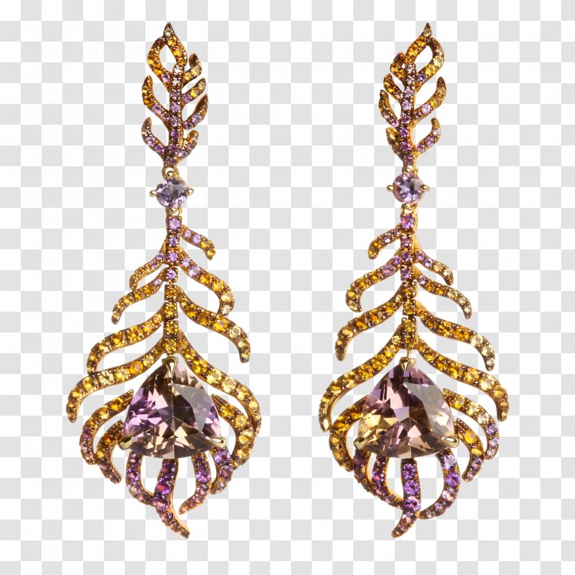 Earring Jewellery Ametrine Gold Bitxi Transparent PNG