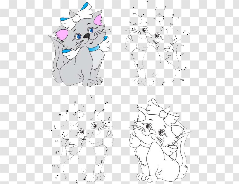 Cat Whiskers Cartoon Sketch - Watercolor - Cute Pictures Transparent PNG