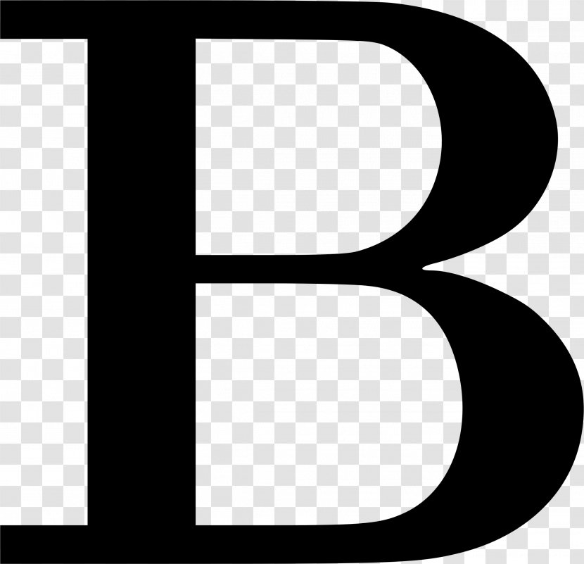 Black And White Brand Pattern - Rectangle - Letter B Transparent PNG