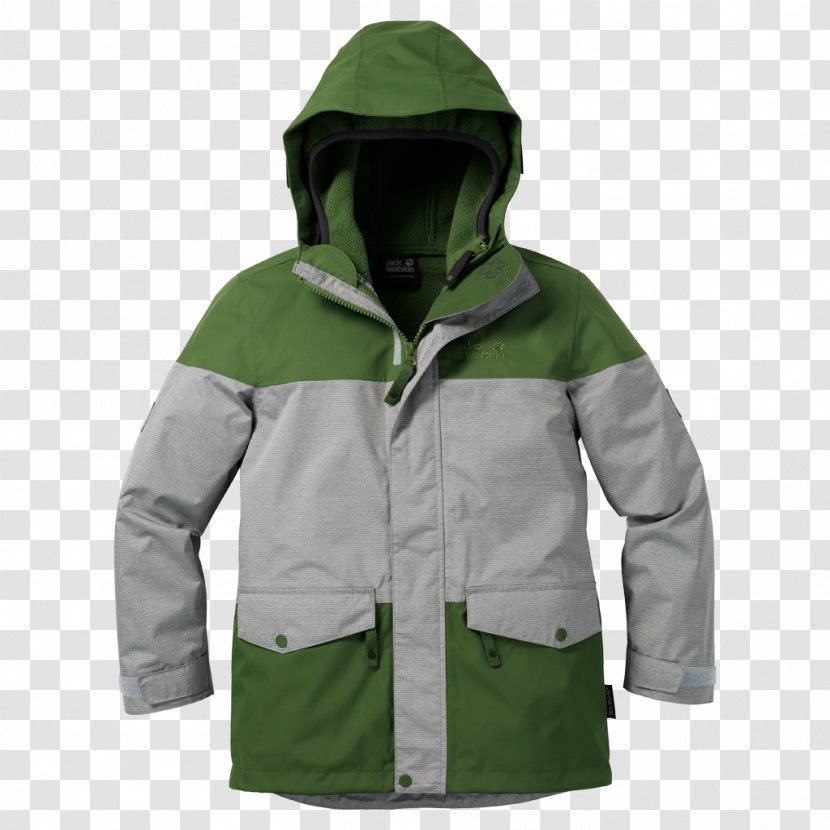 Jacket Jack Wolfskin Boy Clothing Raincoat - Hoodie - Deep Forest Transparent PNG