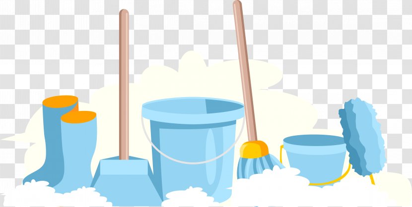 Spring Cleaning Cleanliness - No - Vector Blue Bucket Transparent PNG