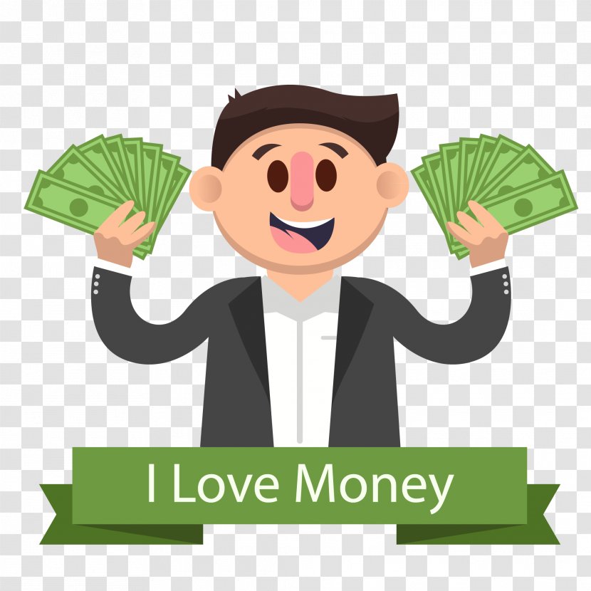 Euclidean Vector - Logo - Man Holding Money Transparent PNG
