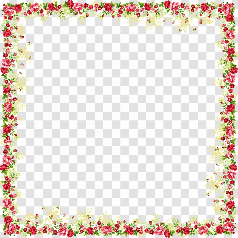 Borders And Frames Picture Flower Clip Art - Frame Transparent PNG