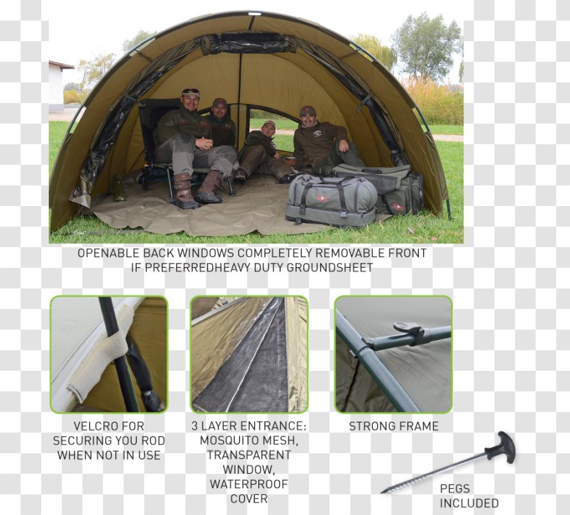 Tent Carp Bivouac Shelter Angling Fishing - Pike Transparent PNG