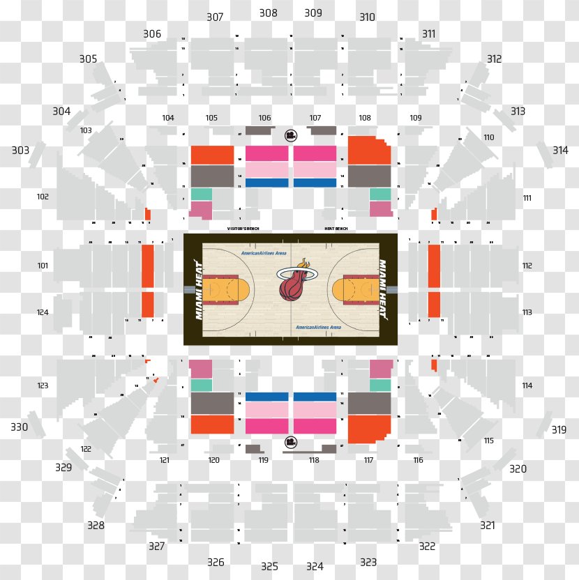 Miami Heat American Airlines Arena NBA Ticket New York Knicks - Season - Price Element Transparent PNG