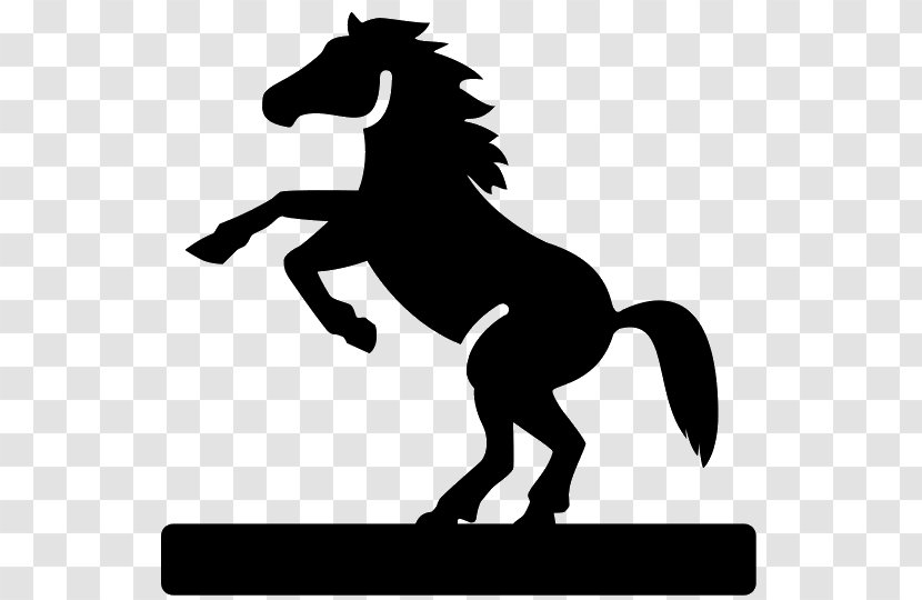 Equestrian Statue Horse Sculpture - Black And White Transparent PNG