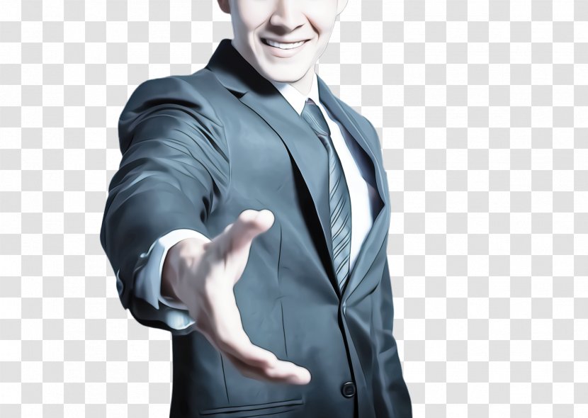 Suit Gentleman Standing Male Formal Wear - Thumb Finger Transparent PNG