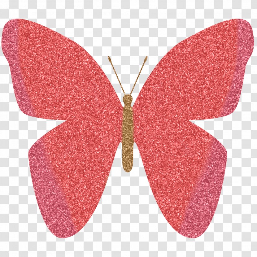 Monarch Butterfly Free Clip Art - Animation - Pink Glitter Transparent PNG