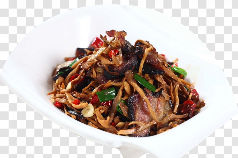 Lo Mein Chow Fried Noodles Yakisoba Bamboo Shoot - European Food - Pickled Shoots Bacon Transparent PNG