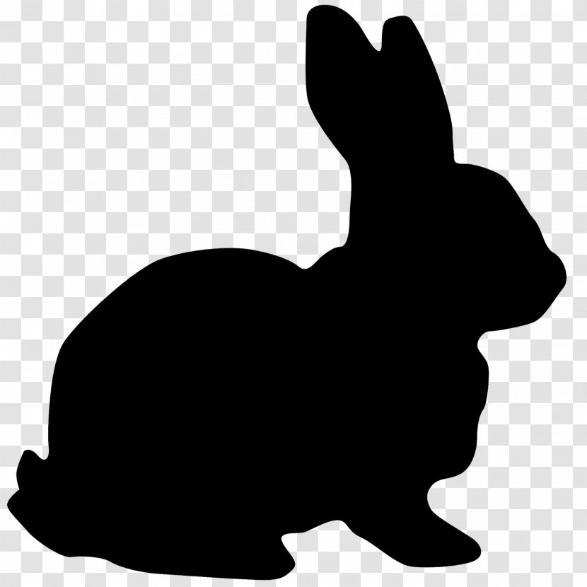 Easter Bunny Hare White Rabbit Clip Art - Monochrome Photography Transparent PNG