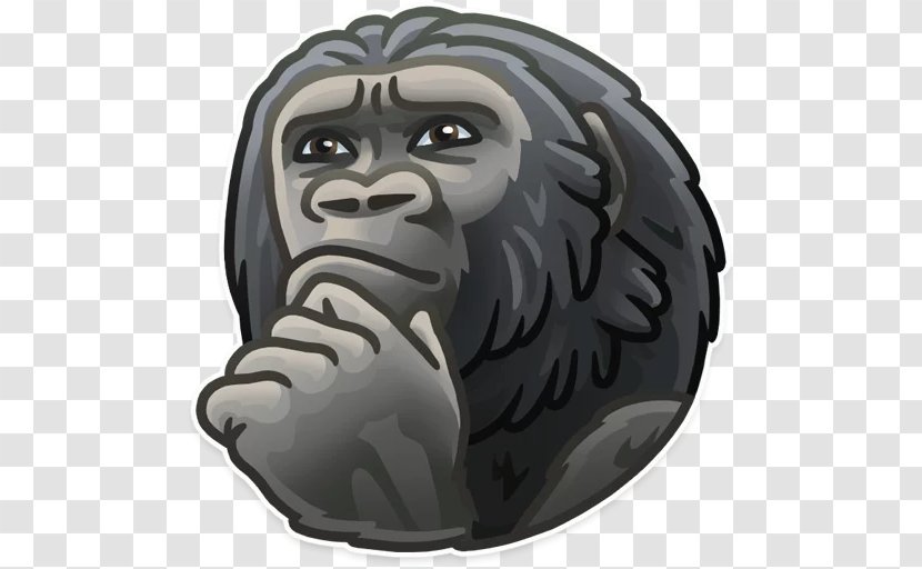 Sticker Telegram Social Media Gorilla Pxls.space - Mammal Transparent PNG