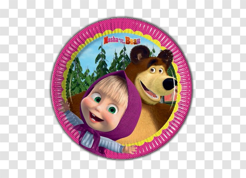 Masha And The Bear Paper Party Transparent PNG