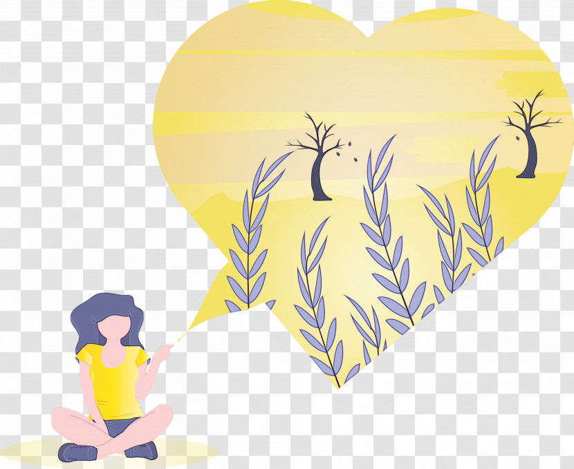 Yellow Heart Gesture Love Transparent PNG