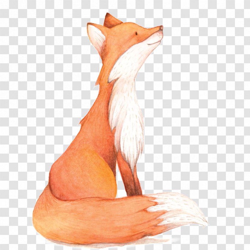 Watercolor Painting Fox Clip Art - Cartoon Transparent PNG