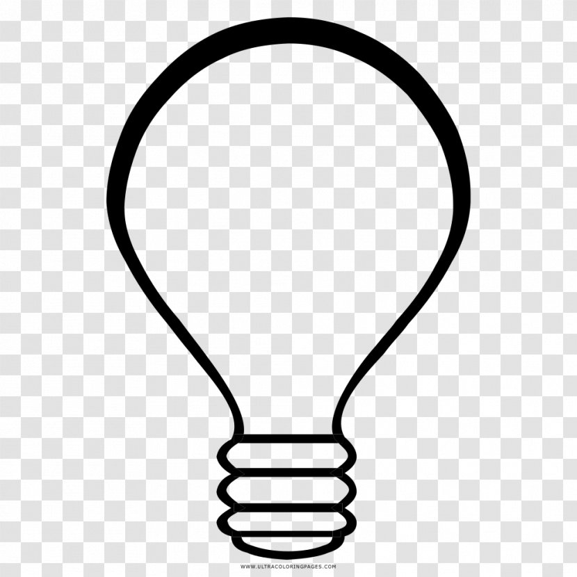 Drawing Coloring Book Incandescent Light Bulb Ausmalbild Lamp - Tennis Transparent PNG