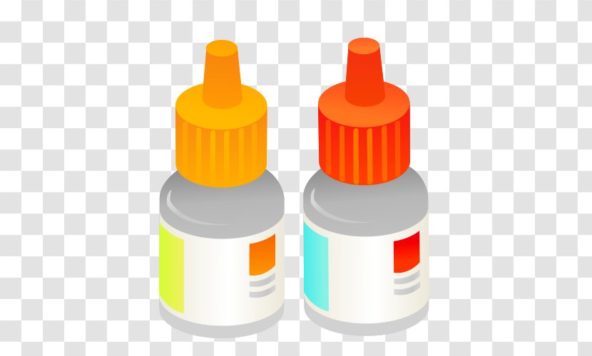 Eye Drops & Lubricants Icon - Orange - Bottle Material Transparent PNG