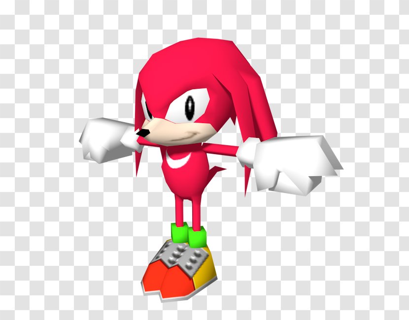 Sonic & Knuckles The Hedgehog Echidna 3 R - Cartoon - Low Poly Texture Transparent PNG