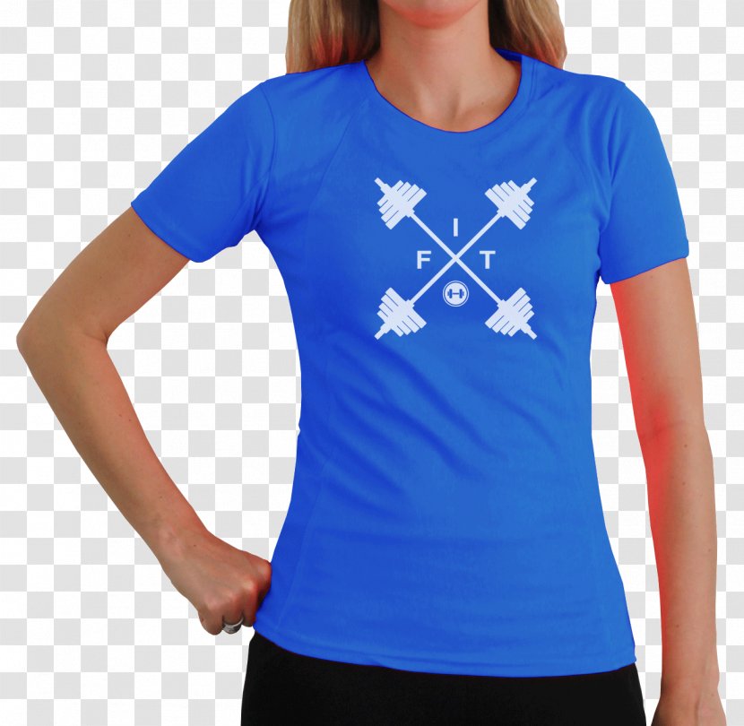 T-shirt Shoulder Sleeve Outerwear - Blue Transparent PNG