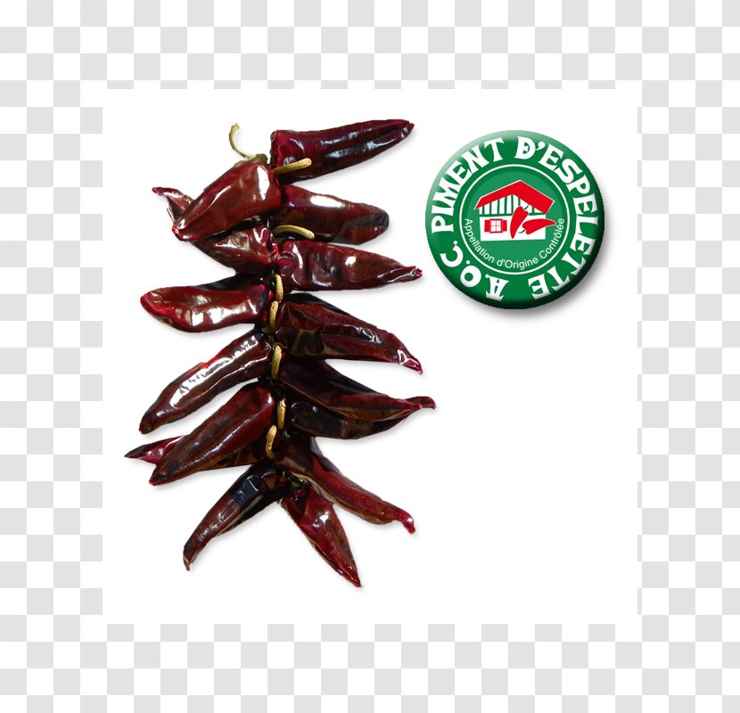 Chile De árbol Pasilla Espelette Pepper Chili Cayenne - Piment Transparent PNG