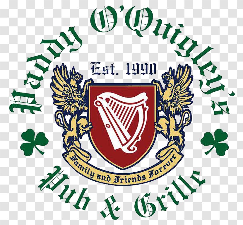Paddy O'Quigley's Pub & Grille Irish Cuisine Restaurant Food - Meal - Logo Transparent PNG