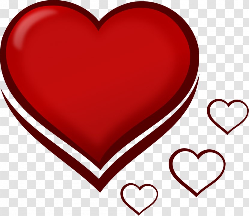 Valentine's Day Heart Clip Art - Cartoon - Persimmon Transparent PNG