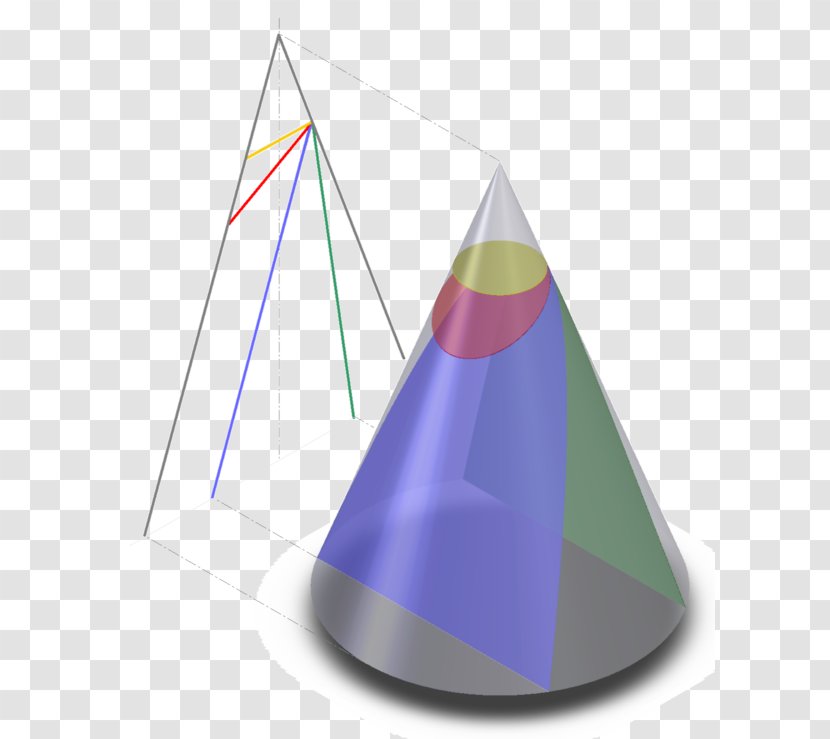 Cone Conic Section Curve Cross Geometry - Plane - Mathematics Transparent PNG