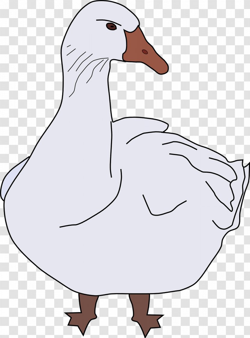 Goose Bird Cygnini Clip Art - Waterfowl Transparent PNG