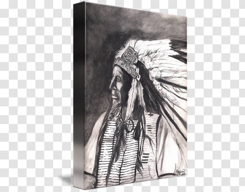 Drawing Native Americans In The United States Photography Sketch - Monochrome - American Indian Transparent PNG