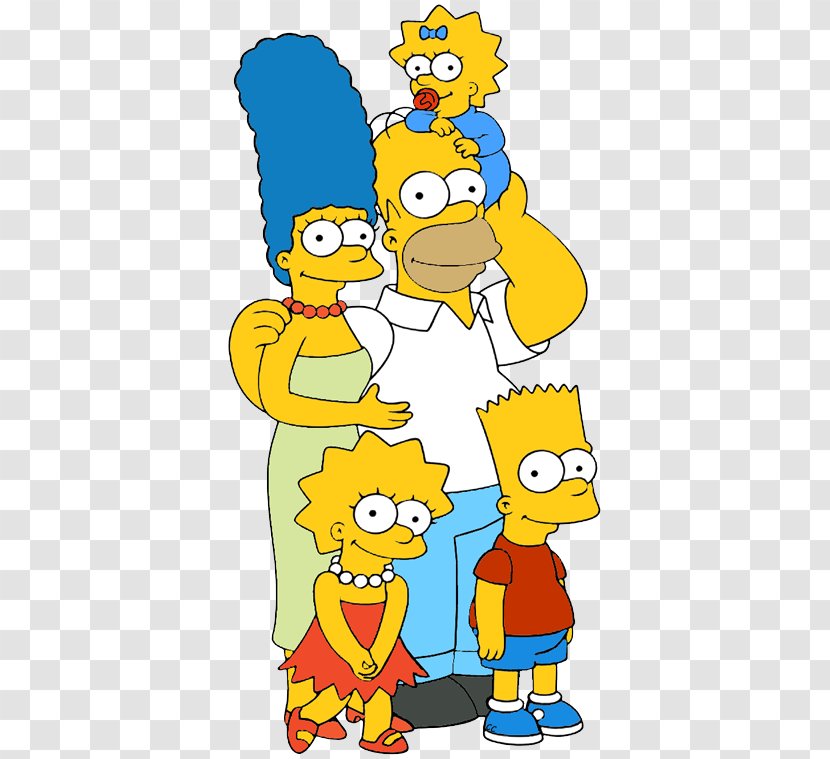 Homer Simpson Bart Marge Maggie Standee - Flower - Happy Family Cartoon Transparent PNG