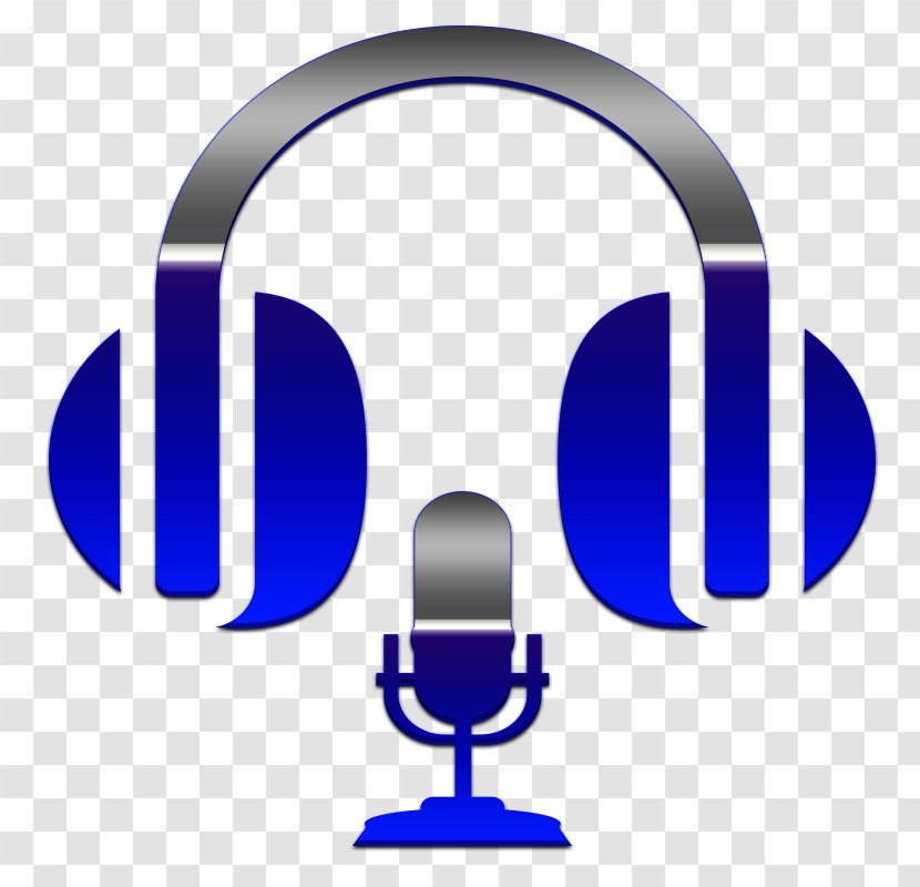 Microphone Logo Headphones Radio Broadcasting Disc Jockey - Cartoon Transparent PNG