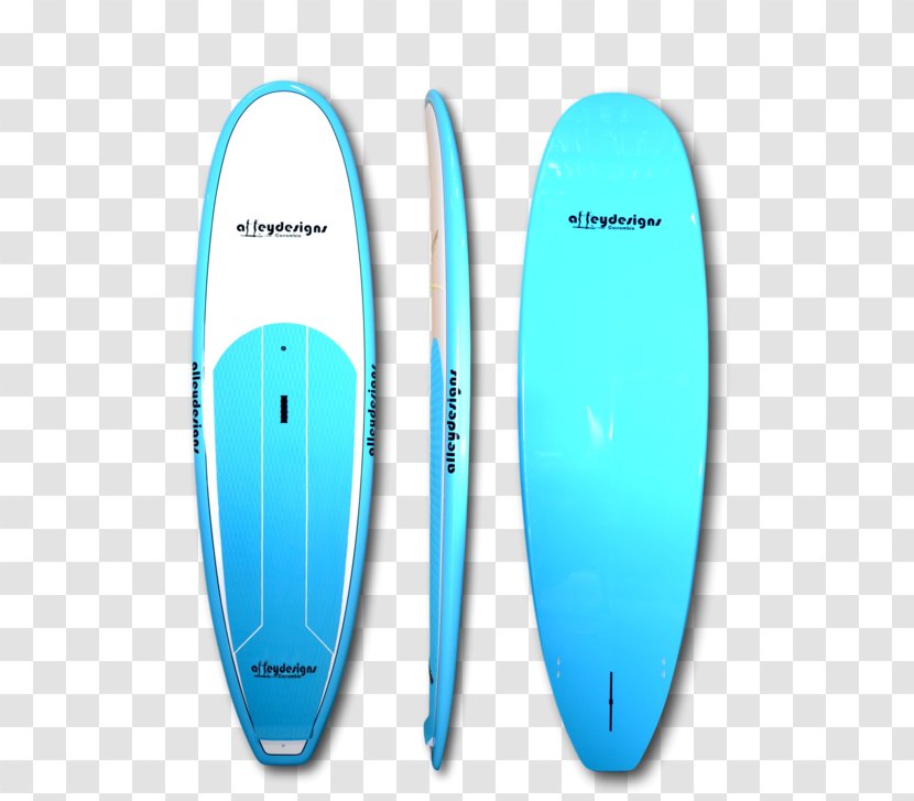 Teal Surfboard Standup Paddleboarding Blue White - Board Stand Transparent PNG