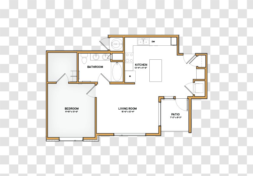 Ovation House Floor Plan Apartment Renting - Schematic Transparent PNG
