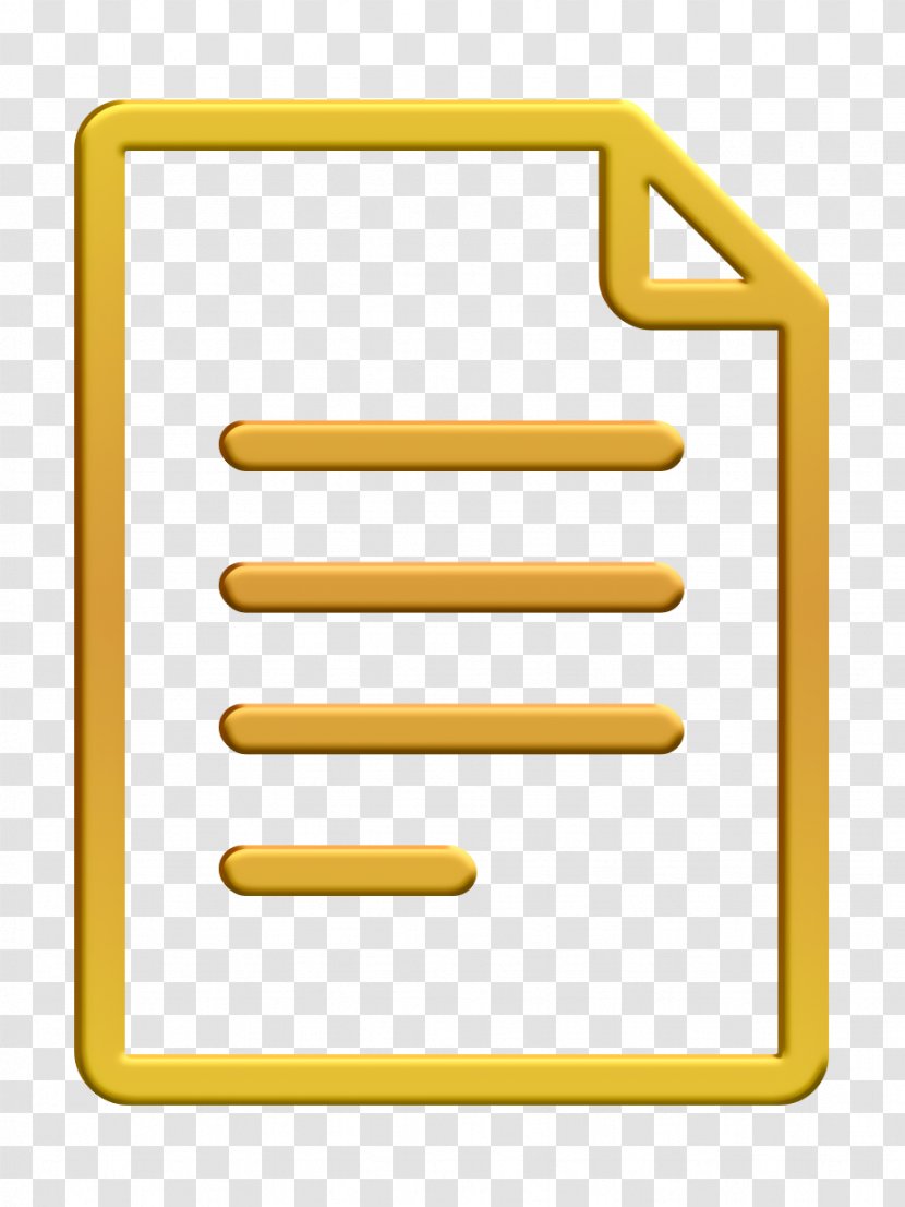 Miscellaneous Elements Icon Document File - Rectangle Yellow Transparent PNG