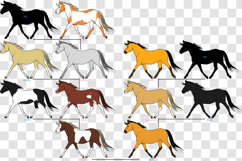 Mustang Horses Family Tree Spirit - Animal Figure - Horse Transparent PNG