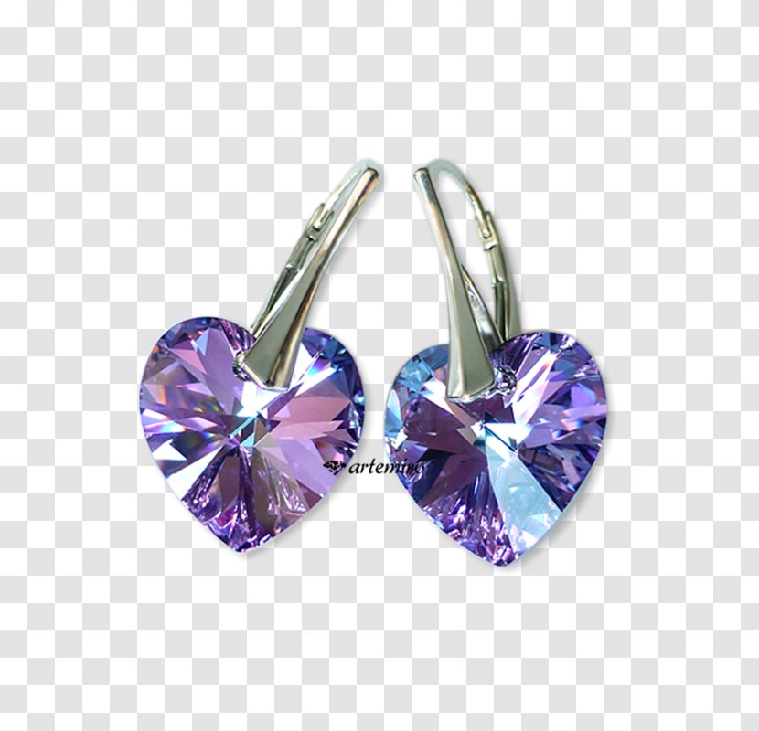 Amethyst Earring Butterfly Body Jewellery Crystal - Gemstone Transparent PNG